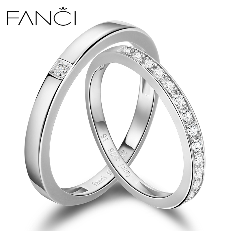 范琦（Fanci） 925银戒指男女情侣戒指 刻字对戒银饰指环尾戒圣诞礼物【美妙】 男款16号--周长56mm