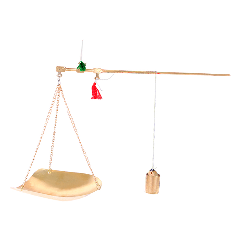 秤中药铜秤药材秤小铜秤铜杆称克戥子抓药称 250g铲盘