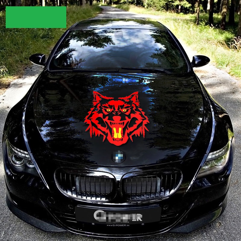 动物车贴 狼头贴 划痕贴 油箱盖贴纸 前机盖贴 引擎盖贴花 饿狼图腾