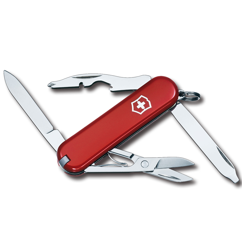 VICTORINOX 维氏 RAMBLER 0.6363 逍遥派瑞士军刀 58mm 10种功能 红色