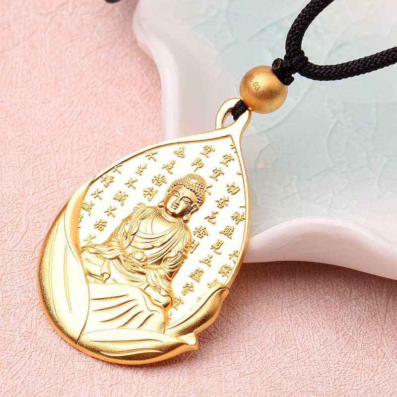 喜伴珠宝 足金999佛牌黄金吊坠阿弥陀佛本命佛黄金吊坠预售5天内发货