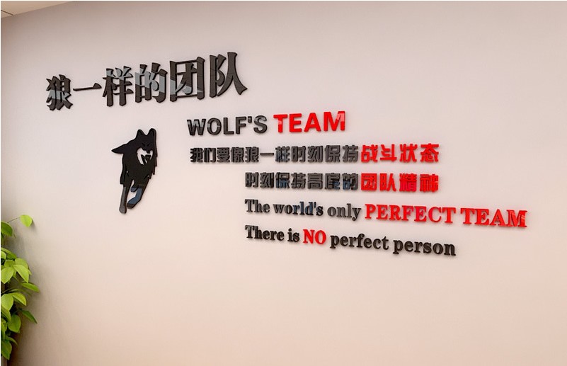狼一样的团队狼性3d立体亚克力墙贴企业文化励志标语创意团队办公室