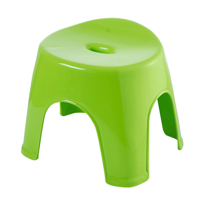 好尔(Hore)塑料凳子 加厚成人小板凳 时尚家用浴室防滑凳高30cm 绿色
