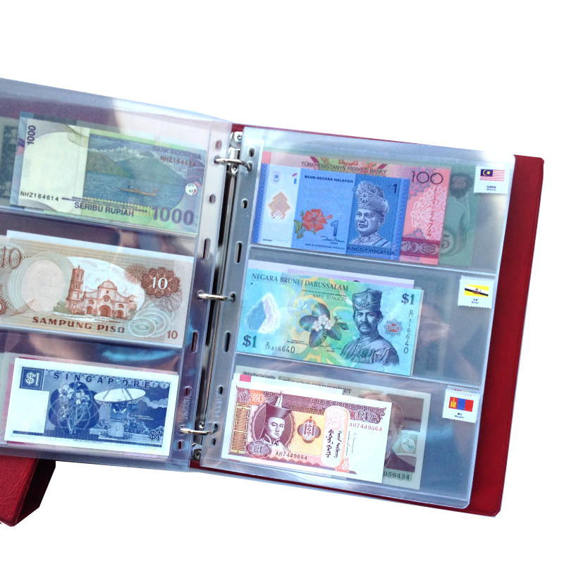 【汇商收藏】120国120张纸币珍藏册收藏 世界纸币收藏 外国钱币