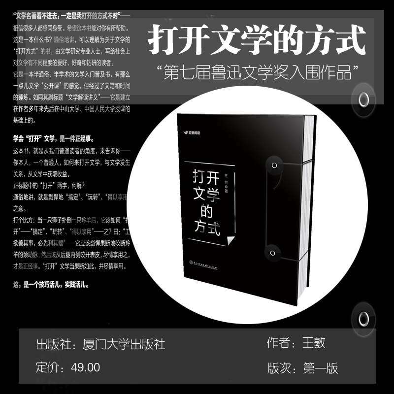 打开文学的方式 王敦 厦门大学出版社
