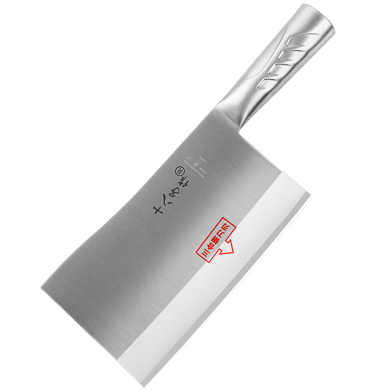 钢柄1号九江弯刀TP216-1,从高品质钢材切入,十八子作菜刀销量稳步增长