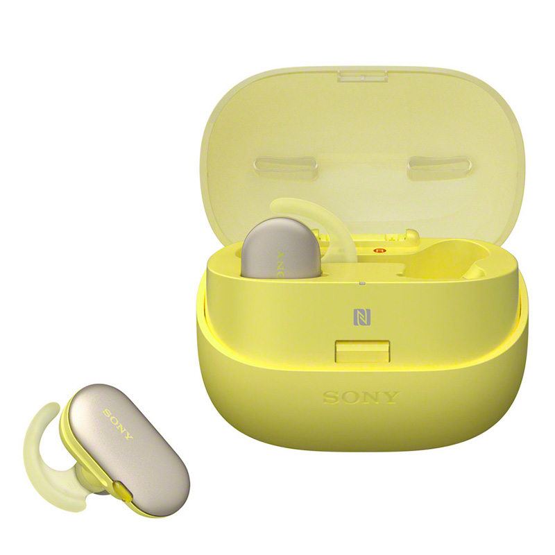 索尼（SONY）WF-SP900 真无线防水运动耳机 （IPX5/8防水等级 触控面板 4GB内存）黄色