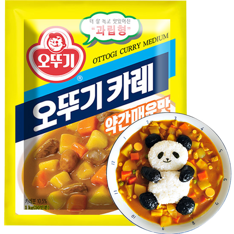 韩国原装进口 不倒翁咖喱粉1kg 咖喱饭酱料 微辣 调味料