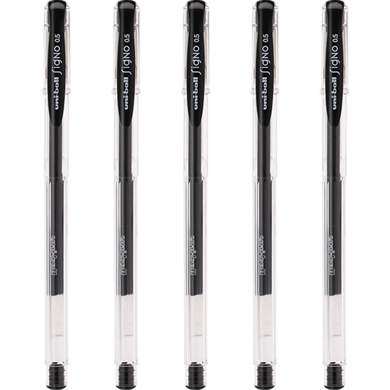 uni⡾Ʒ uni-ball UM-100ɫԱ0.5mmڱǩֱѧרˮԱװ 5֧ 15.48Ԫ