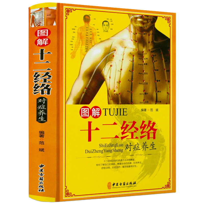 图解十二经络对症养生 中医 健康实用手册 中医经络穴位按摩大全 穴位入门人体经络家庭