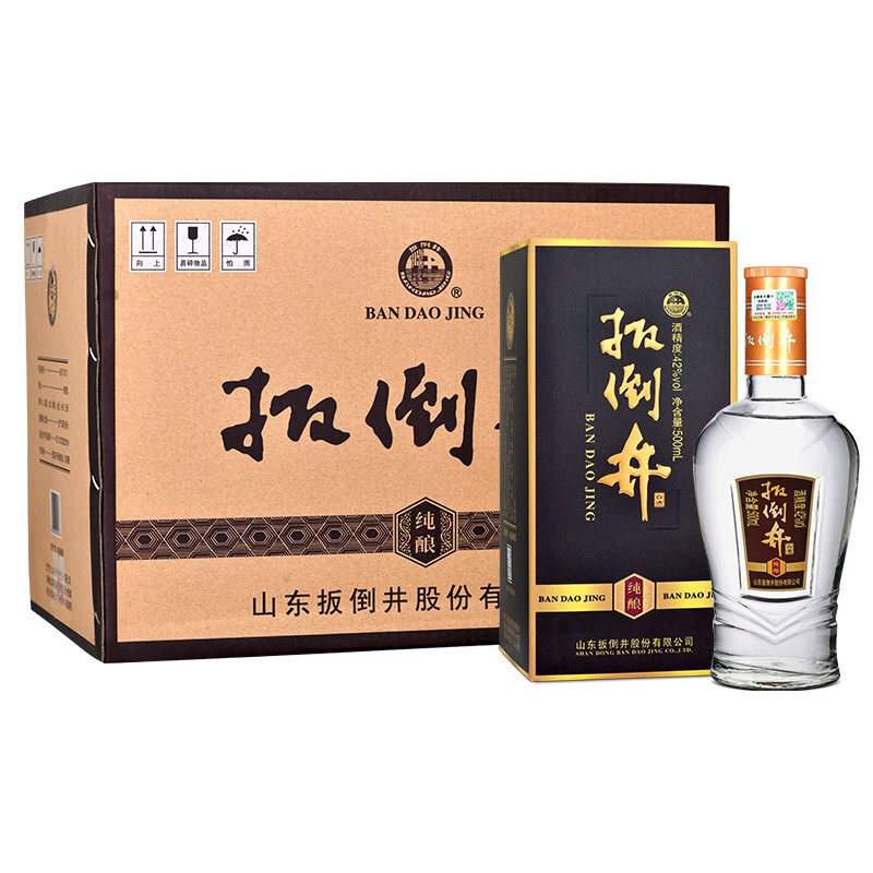 扳倒井42度图片和价格,扳倒井世纪珍藏42度 扳倒井 42度纯酿 浓香型白酒礼盒 500ml*6瓶 整箱装