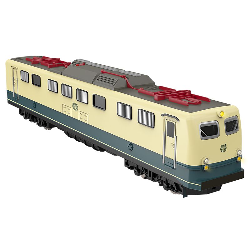 BKK 超合金仿真火车模型玩具 绿皮火车电力机车和谐号高铁动车组儿童生日礼物男孩 欧洲重联款普速电力机车