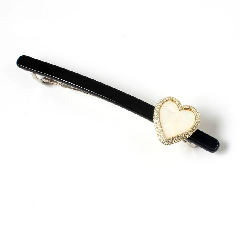 发饰发夹弹簧夹韩国饰品欧美简约大号顶夹横夹马尾夹发卡 大号白色