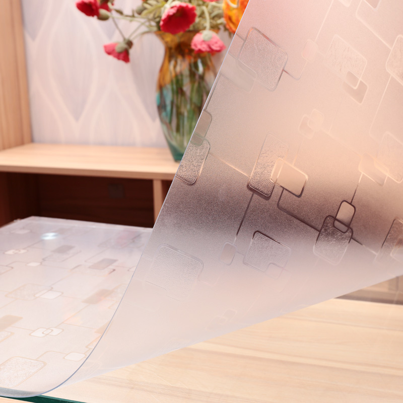 软玻璃/桌布透明/台布桌垫餐桌布磨砂/水晶板/餐桌垫塑料桌布纯透明1.6毫米厚度 90*90厘米