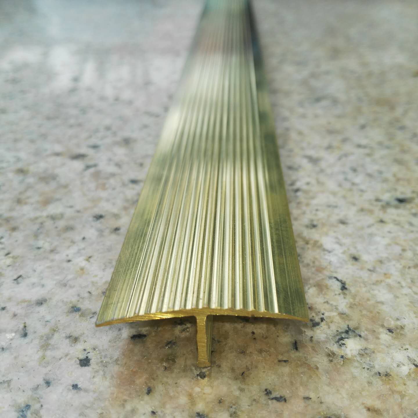 加厚t型铜条铜压条 复合地板压边条 楼梯防滑条 门槛铜条条纹扇型wm t