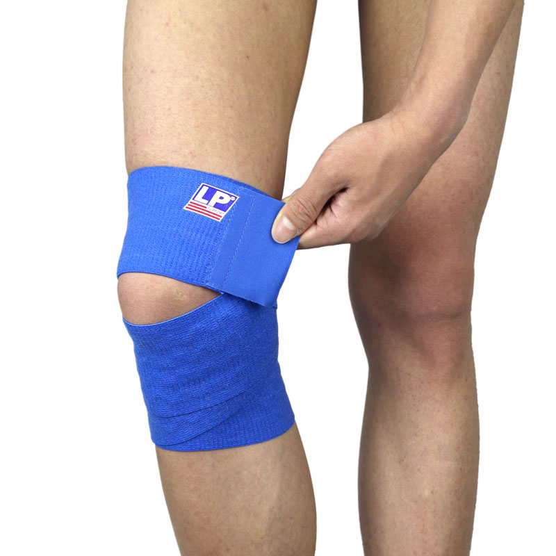 LP 691弹力绷带硅胶防滑透气运动护膝护腿绑带 男女 单只