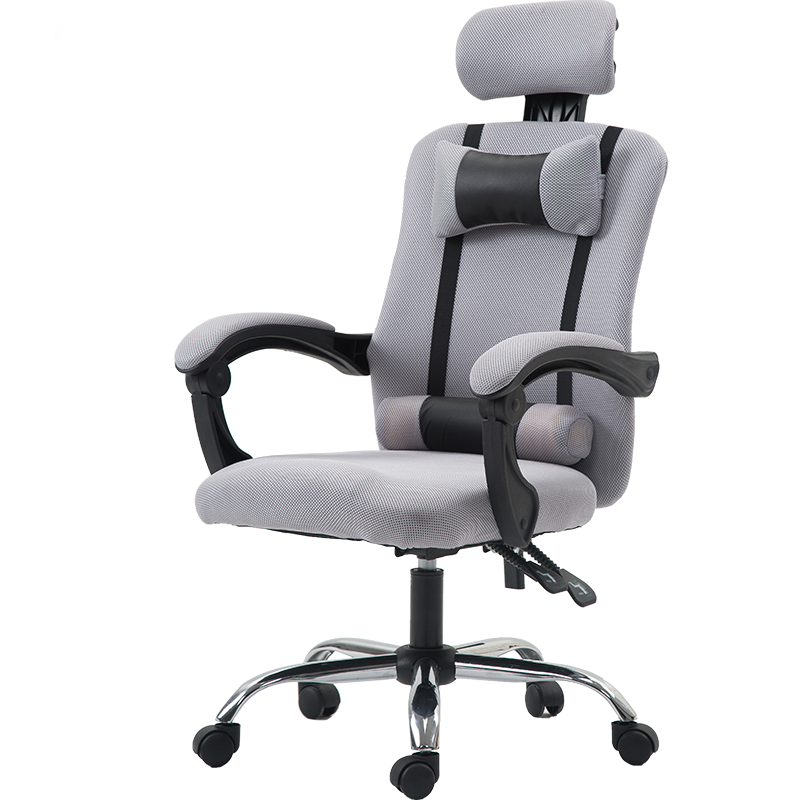 奥伦福特 电脑椅 办公椅子 靠背椅 可躺电竞椅家用人体工学网布椅转椅 灰色可躺