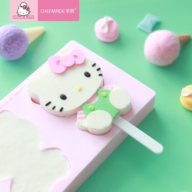 学厨 雪糕模具 硅胶冰棍模具 家用自制冰棒KT模具 【正版授权】KT7048-雪糕模