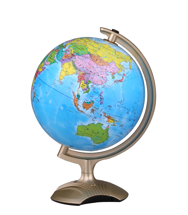 博目地球仪 23cm学生地理学习led灯光地球仪 教材同步 中文政区地形