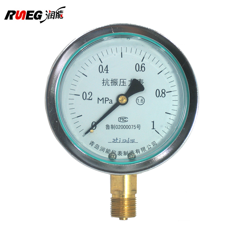润能(runeg) 耐震压力表ytn100油压表 液压表低压表中压表真空表 -0.