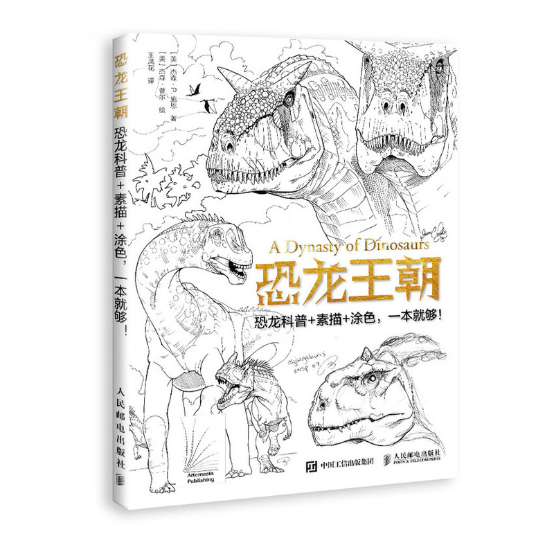 恐龙王朝 恐龙科普 素描 涂色启画堂