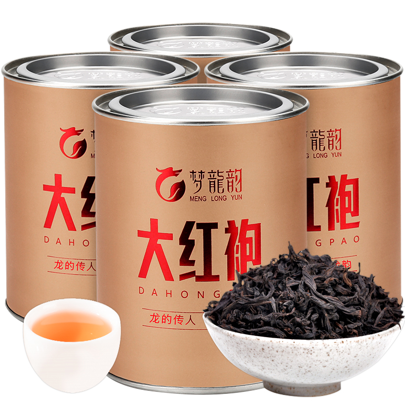 梦龙韵茶叶 大红袍 武夷岩茶 乌龙茶 罐装散茶叶 新茶 400克