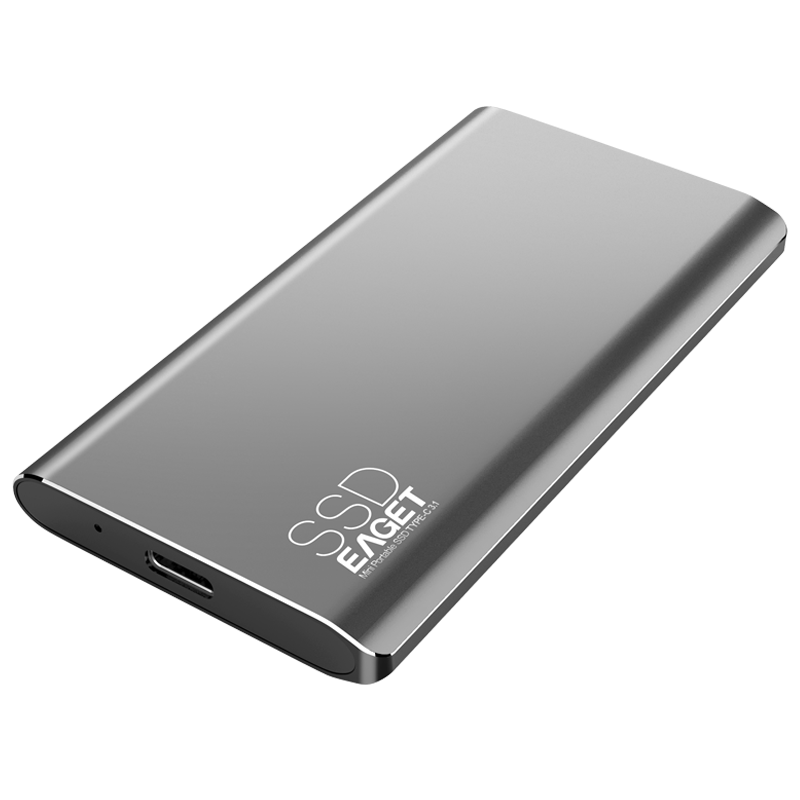 EAGET 忆捷 1TB Type-c USB3.2移动硬盘固态（PSSD）M1 读速高达550MB/s 迷你便携存储笔记本手机电脑MAC