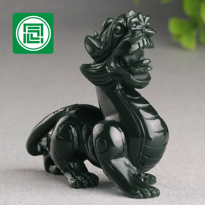 念玉珠宝天然和田玉手把件手雕立体貔貅摆件小把件青玉手玩件玉石挂件