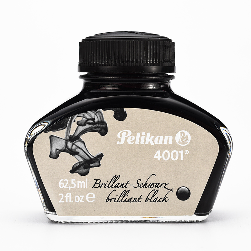 百利金Pelikan德国进口墨水4001非碳素钢笔墨水62.5ml 亮黑