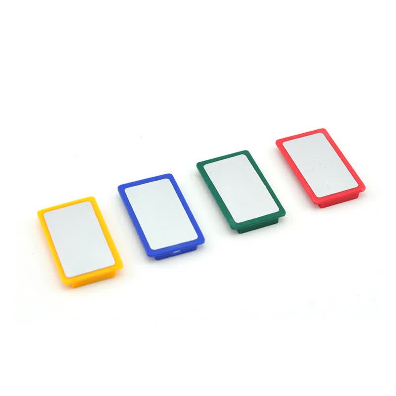 红鑫文具 白板方形磁块 压纸用磁粒磁贴白板磁块3*5cm 彩色硬磁铁块 红色(12个装)