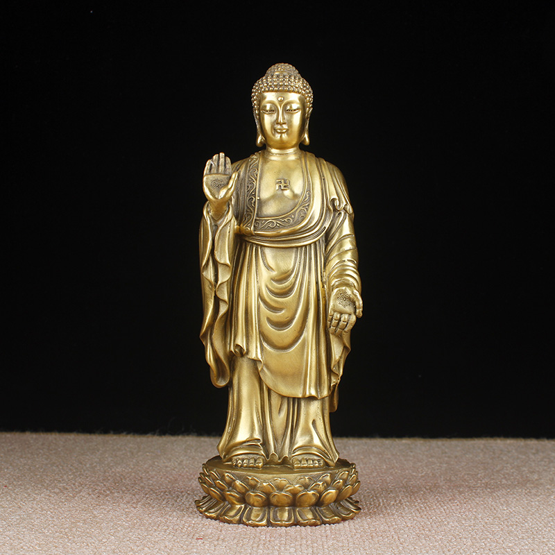 普澜家居 纯铜释迦牟尼佛祖摆件灵山大佛大日如来佛像释迦摩尼家居