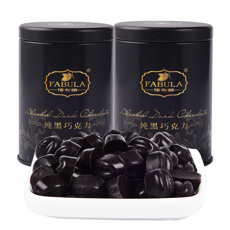 法布朗（Fabula） 黑巧克力70%150g*2罐 纯可可脂黑巧送女友休闲零食生日礼物