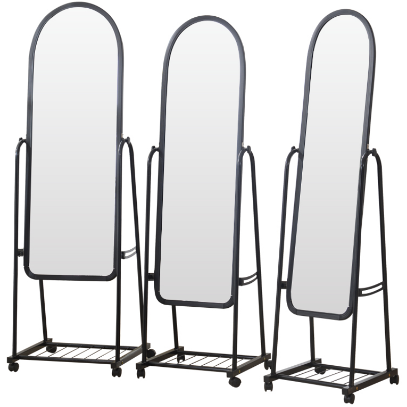 全身镜子 穿衣镜 落地镜鞋架 壁挂镜服装镜仪容镜试衣镜 置地高么蕉 有支架白色150*44 其他 是