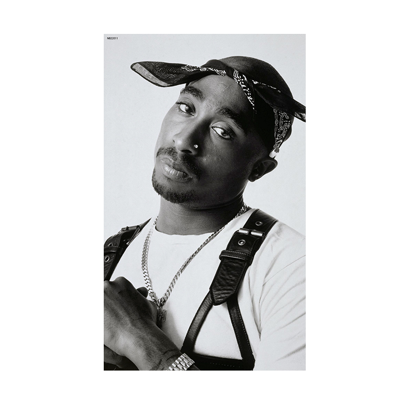 居梦坞 2pac图帕克 嘻哈说唱hiphop饶舌歌手tupac明星海报宿舍装饰画