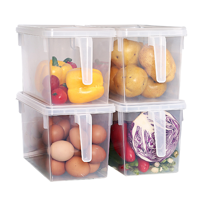 百露 冰箱保鲜盒收纳盒 食品储物盒杂粮收纳箱厨房收纳筐 超值A款2个装