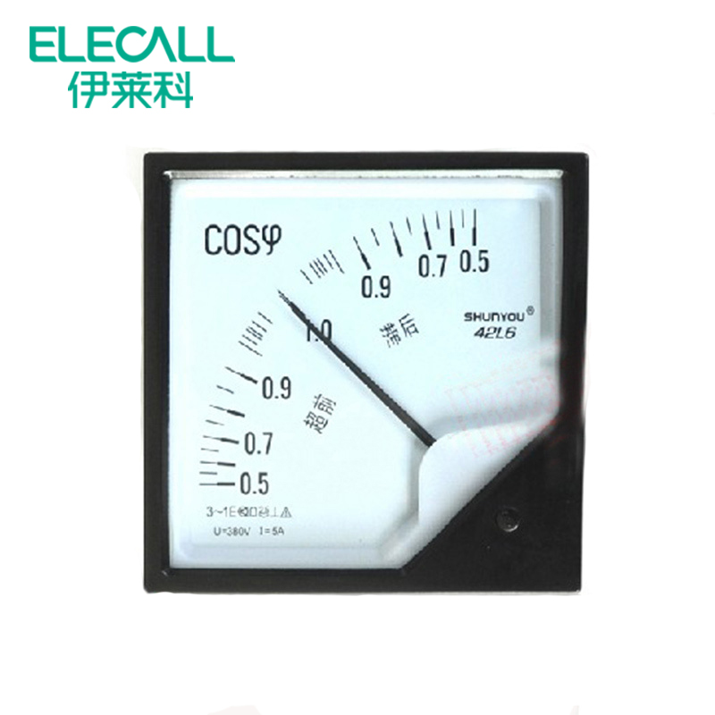 三相交流指针式功率因数表 120*120相位表 42l6 100v