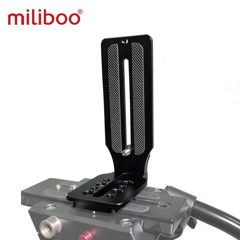 miliboo 米泊MYT801二代液压云台摄影摄像单反独脚架通用摄像机三脚架 L型竖拍快装板