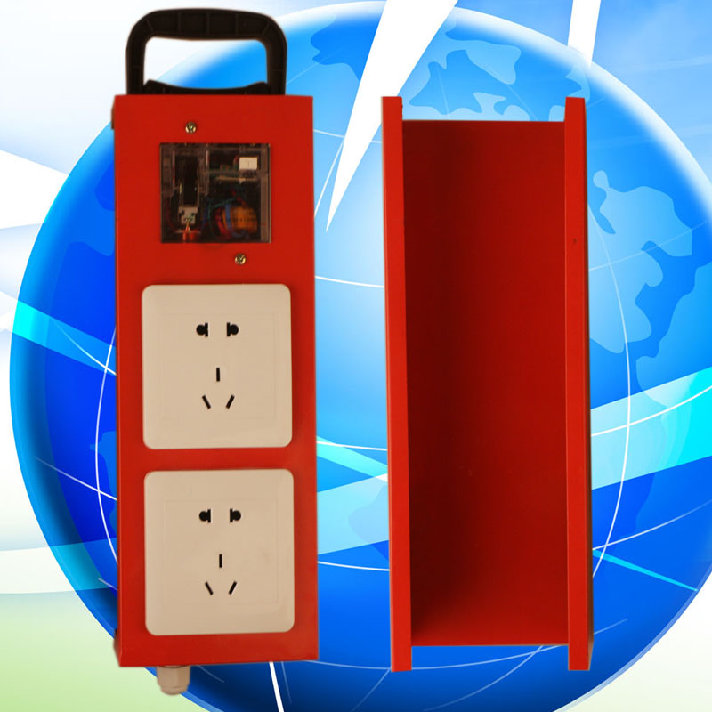 便携双面板工地临时配电箱小型手提移动加厚电箱漏电带通电保护 图.