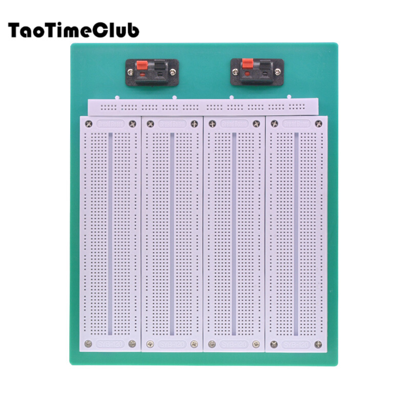 TaoTimeClub 400孔面包板线MB-102SYB-500电路板洞洞板实验板可组合拼接830 SYB-500 240*200*8.5mm 4合1