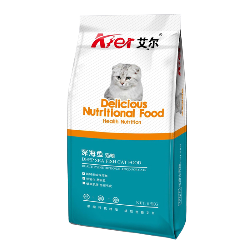 艾尔猫粮 深海鱼味成猫幼猫全阶段猫粮500g1斤