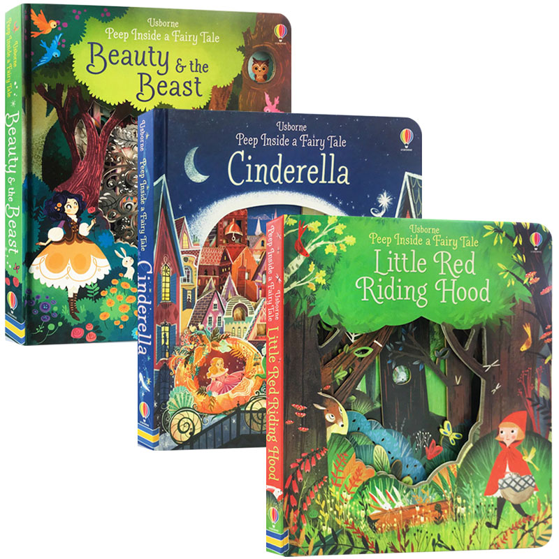 【现货】英文绘本原版peep inside洞洞书 童话三册早教启蒙认知立体
