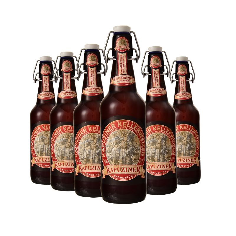 卡布奇纳精酿小麦窖藏啤酒500ml 德国原装 铁丝拉环瓶 500ml*6瓶