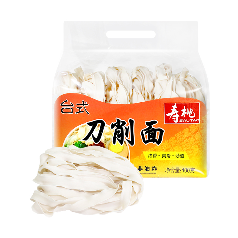 寿桃牌 非油炸 方便速食 刀削面(家庭装)400g