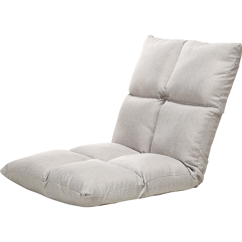 L&S 懒人沙发休闲沙发床宿舍懒人坐垫单人小沙发折叠椅办公室午睡椅床上靠背椅飘窗椅 银灰色大号