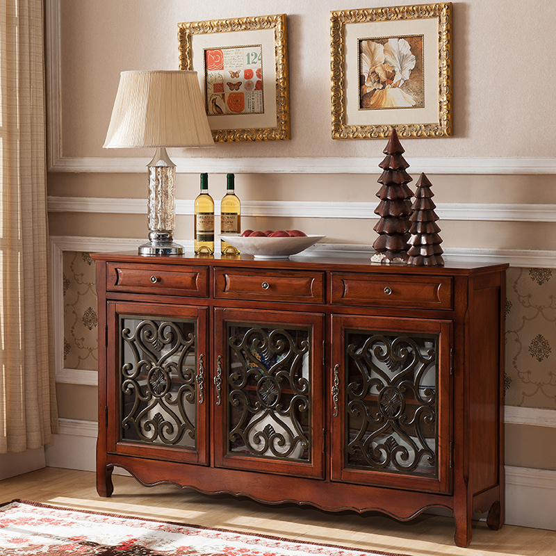 用户评价评价1:这是一款款实木餐边柜,时尚的美式设