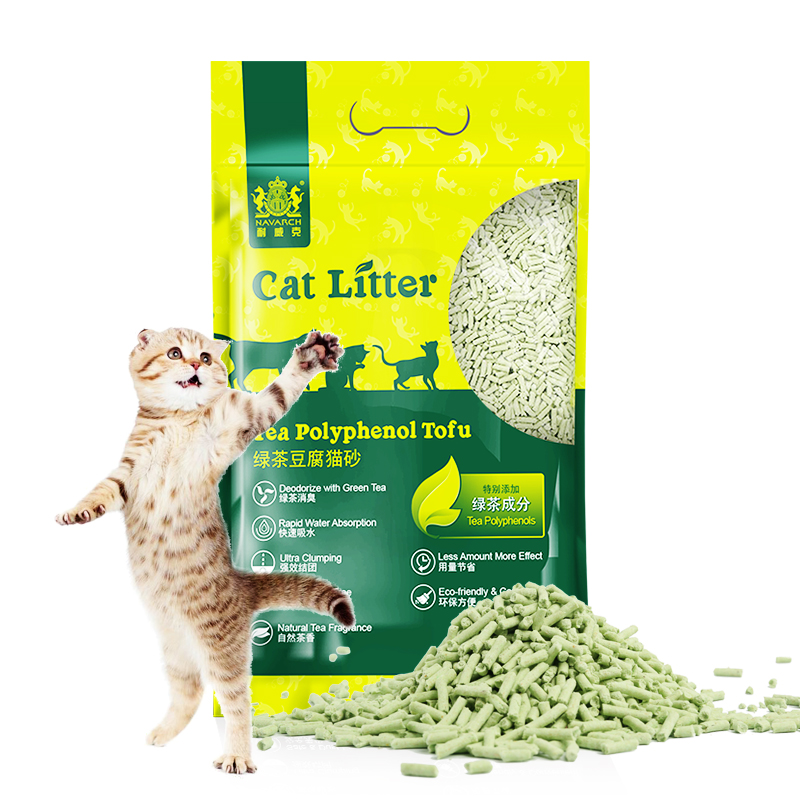 耐威克 豆腐猫砂6L 绿茶味猫砂豆腐砂猫咪用品低尘除味快速吸水易结团宠物猫沙干垃圾