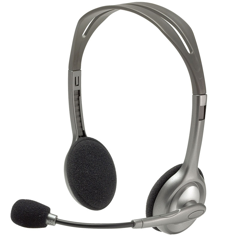 罗技（Logitech） H110 多功能头戴式耳机耳麦 电脑笔记本双孔耳机麦克风 办公教育学习培训 H110