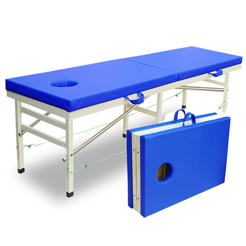 助鑫(ZHUXIN) 折叠按摩床推拿床便携式手提美容床理疗床门诊床诊断床家用 蓝色可折叠按摩床 八腿可折叠