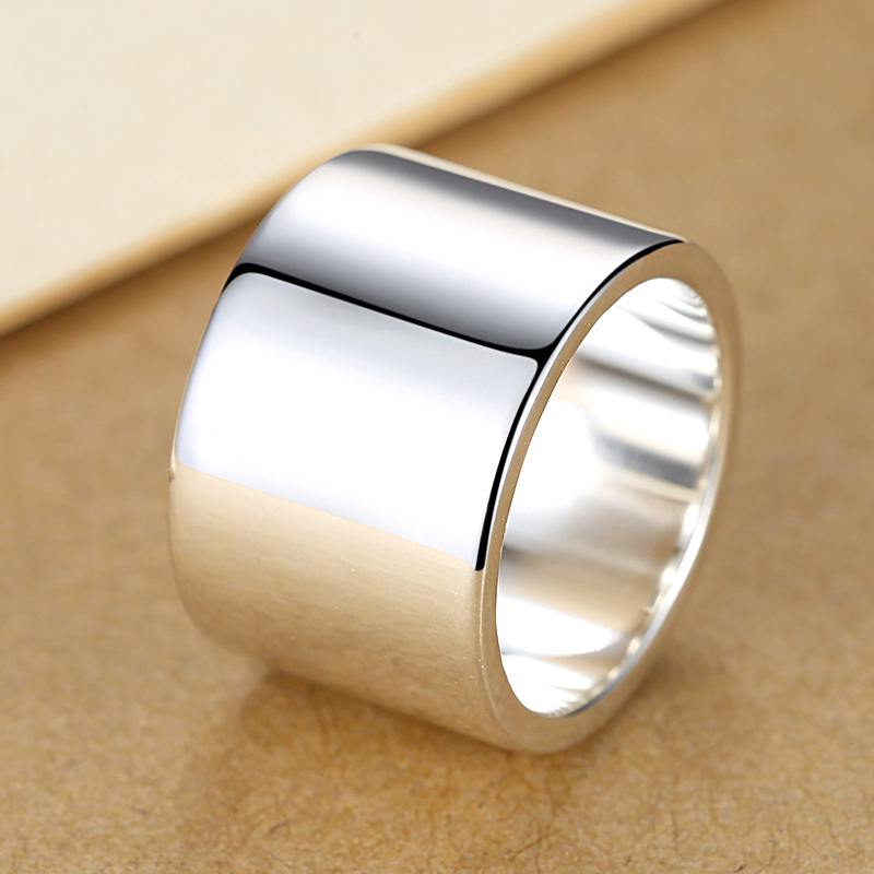 银 宽大码 霸气扳指食指光面戒 大拇指 15-16号(手指周长55-56mm)