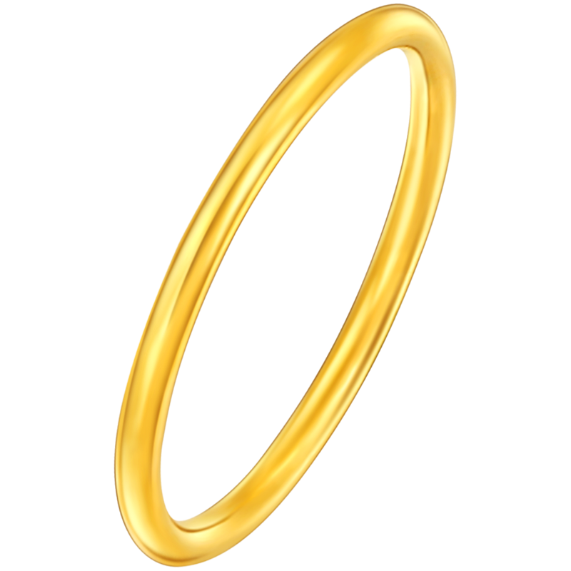 京东百亿补贴:菜百首饰 黄金戒指 黄金抛光素圈尾戒(单只) 计价 hj 约